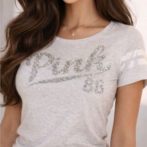 PINK Sequined Tee Shirt